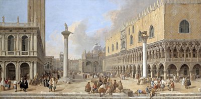 The Piazzetta at Venice by Luca Carlevaris